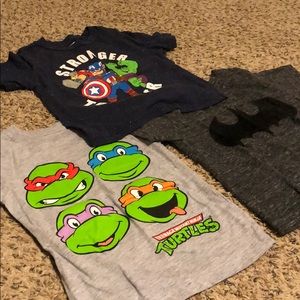 Boys superhero tees